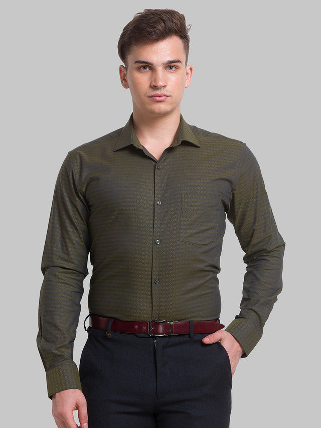 Park Avenue Green Formal Shirt 