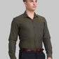 Park Avenue Green Formal Shirt 