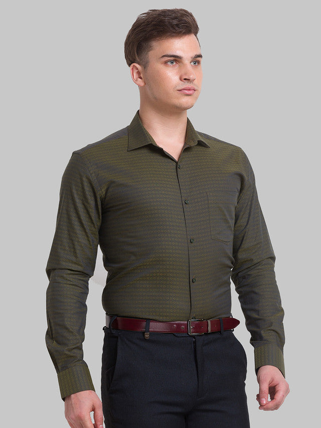 Park Avenue Green Formal Shirt 