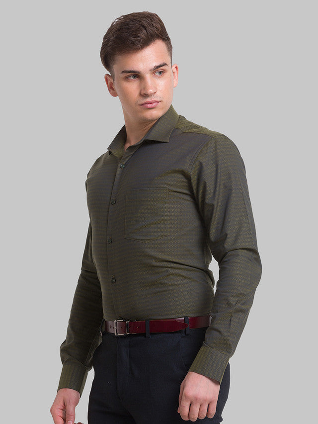 Park Avenue Green Formal Shirt 