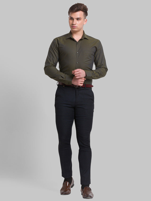 Park Avenue Green Formal Shirt 