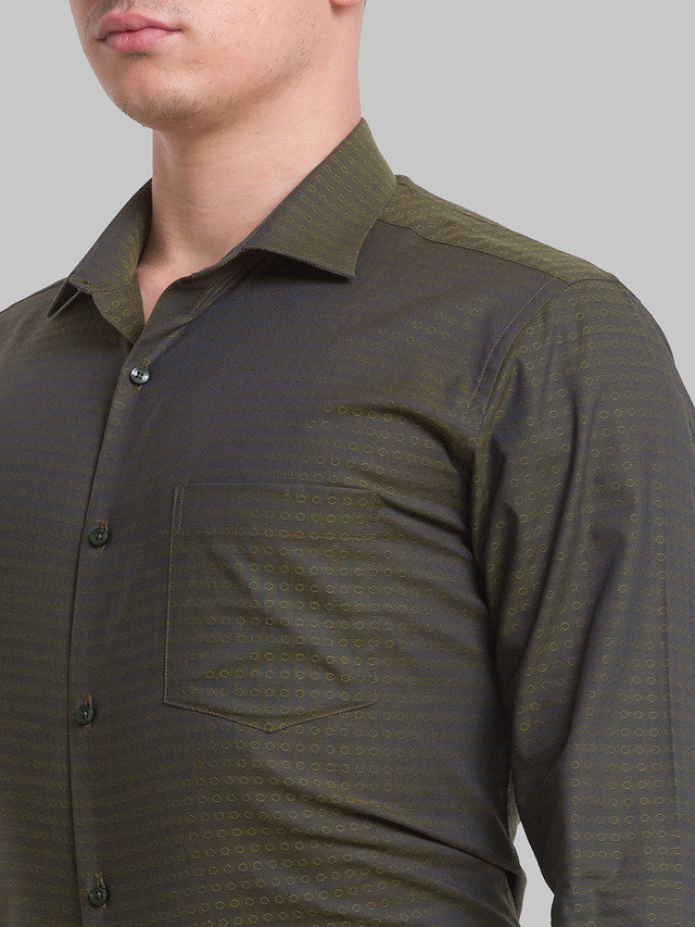 Park Avenue Green Formal Shirt 