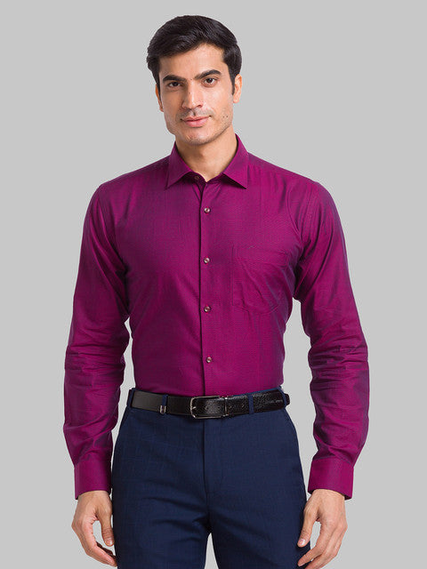 Park Avenue Maroon Formal Shirt