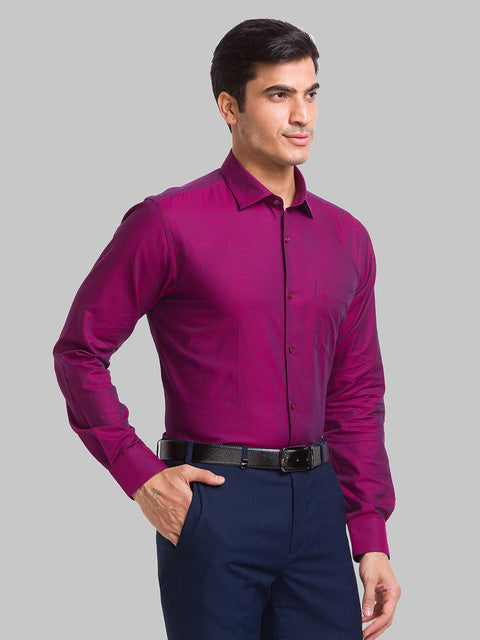 Park Avenue Maroon Formal Shirt