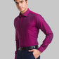 Park Avenue Maroon Formal Shirt