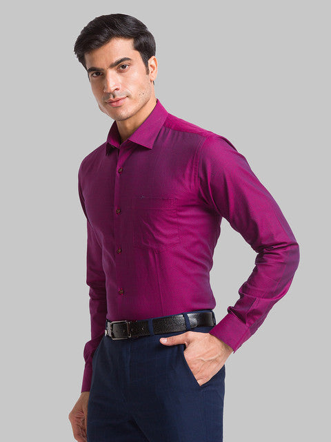 Park Avenue Maroon Formal Shirt