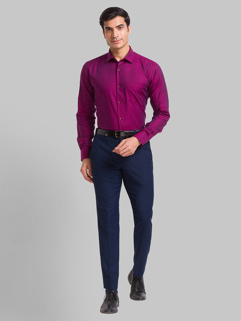 Park Avenue Maroon Formal Shirt