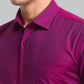 Park Avenue Maroon Formal Shirt