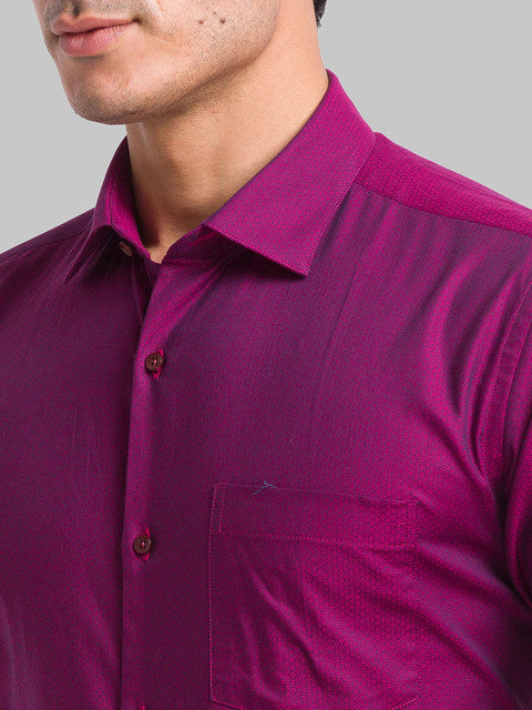 Park Avenue Maroon Formal Shirt