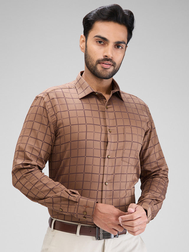 Park Avenue Brown Formal Shirt