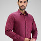 Park Avenue Maroon Formal Shirt