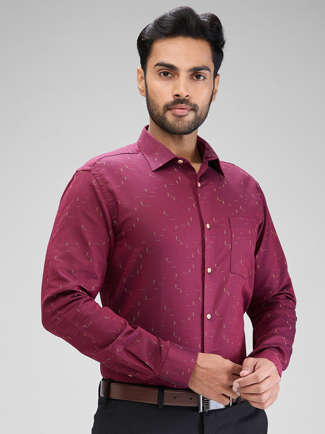 Park Avenue Maroon Formal Shirt