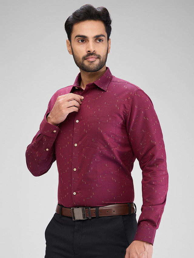 Park Avenue Maroon Formal Shirt