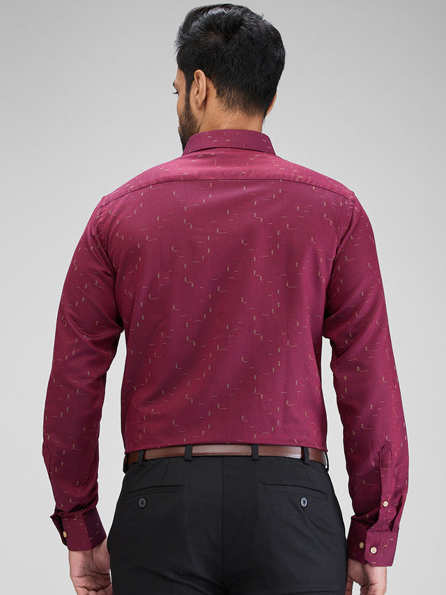 Park Avenue Maroon Formal Shirt