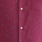 Park Avenue Maroon Structure Slim Fit Cotton Formal Shirt