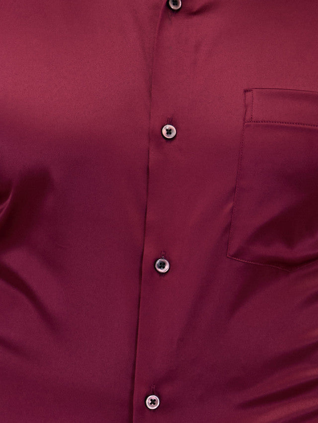 Park Avenue Maroon Formal Shirt