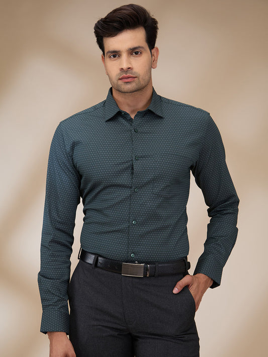 Park Avenue Green Formal Shirt