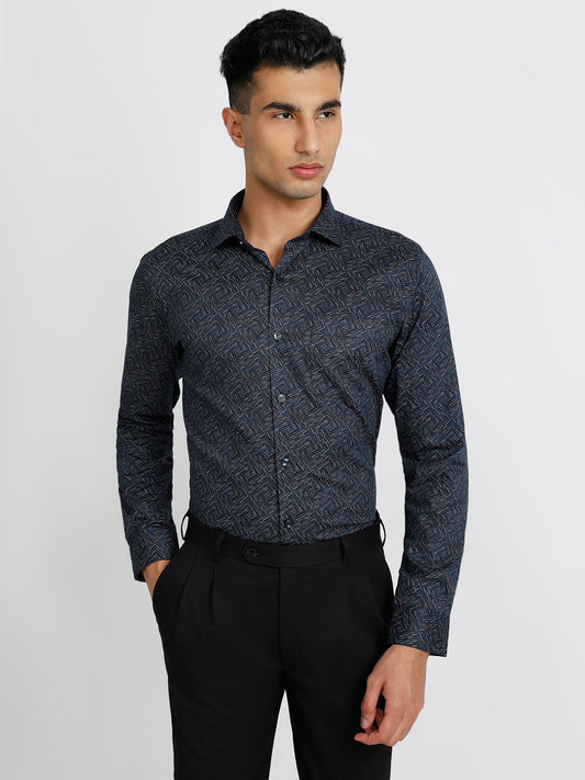 Park Avenue Blue Formal Shirt