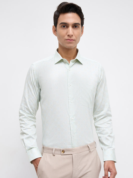Park Avenue Green Formal Shirt
