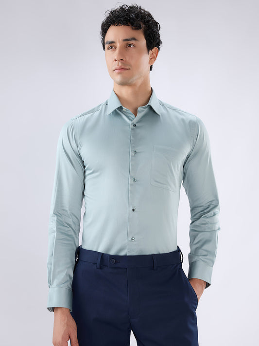 Park Avenue Green Formal Shirt