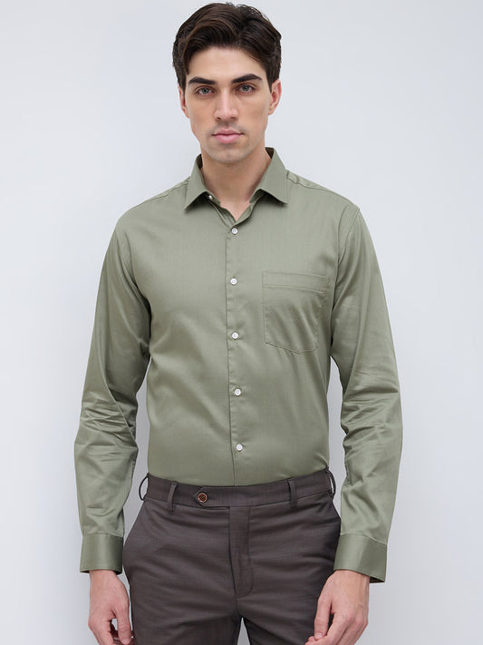 Park Avenue Green Formal Shirt