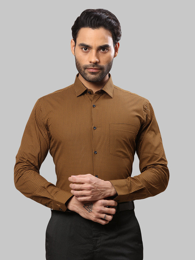 Park Avenue Maroon Formal Shirt