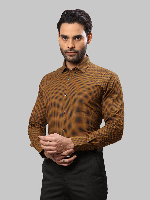 Park Avenue Maroon Formal Shirt