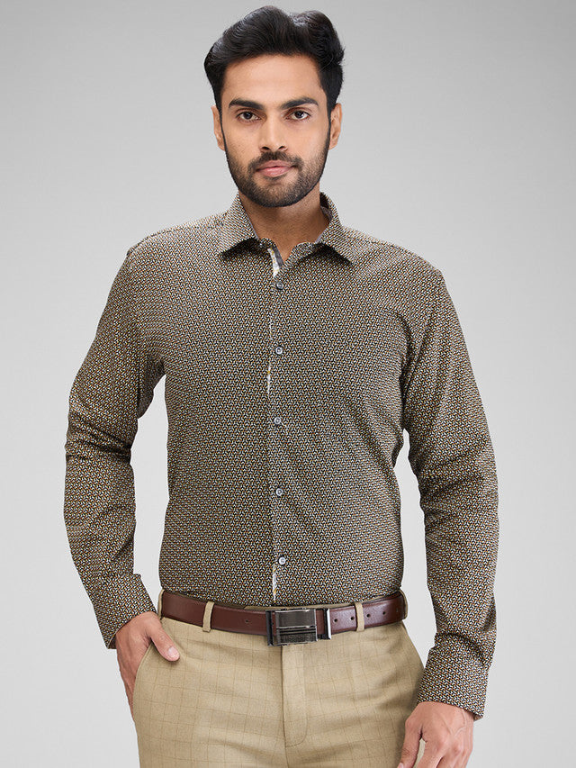 Park Avenue Khaki Formal Shirt