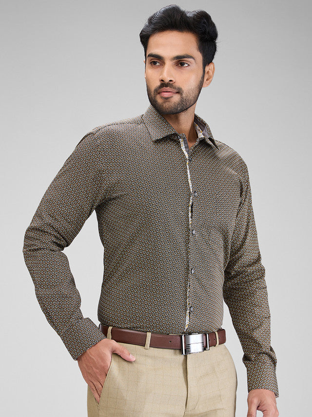 Park Avenue Khaki Formal Shirt