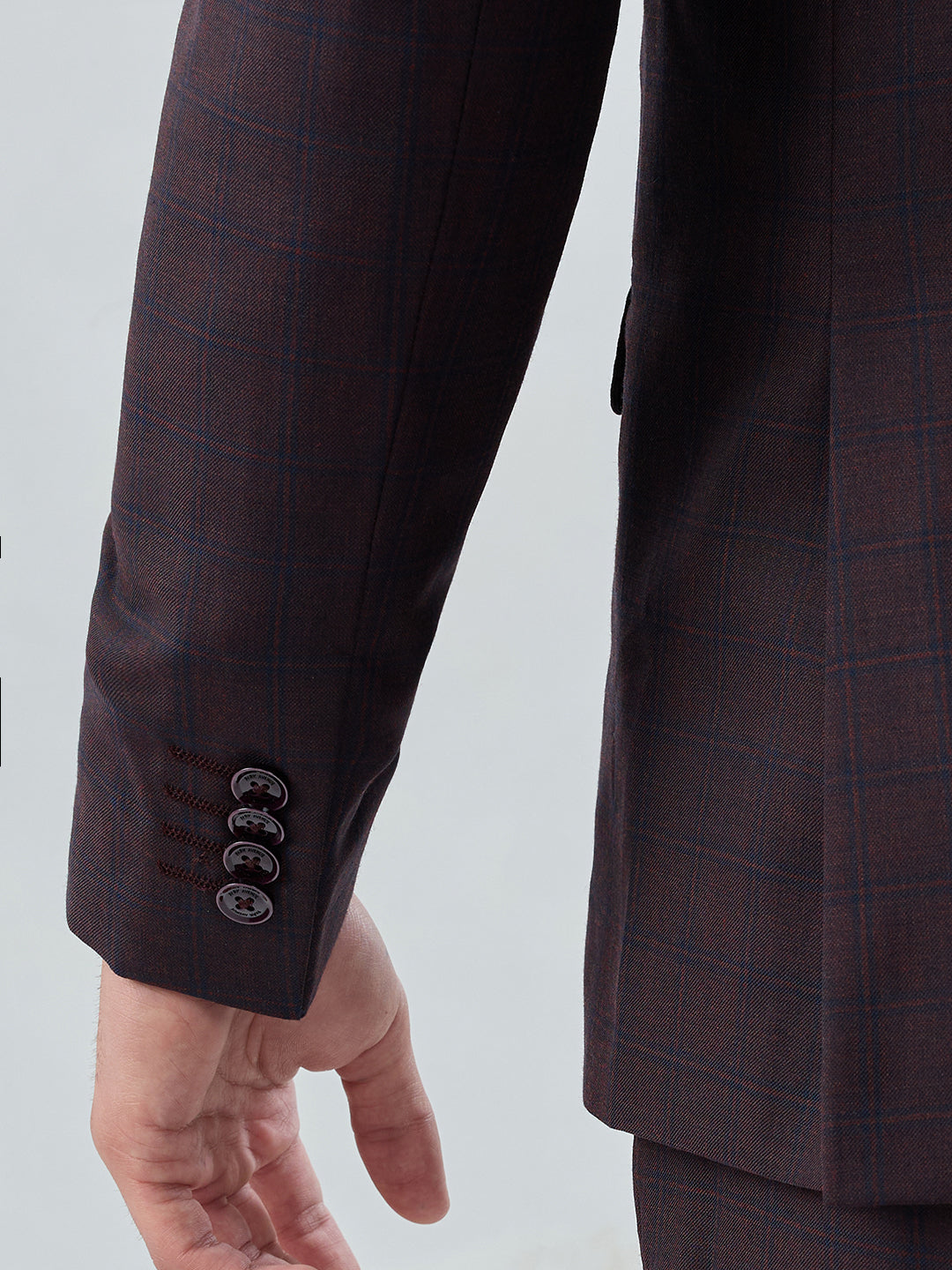 Park Avenue Men Maroon Slim Fit Checks Formal Suit – MyRaymond