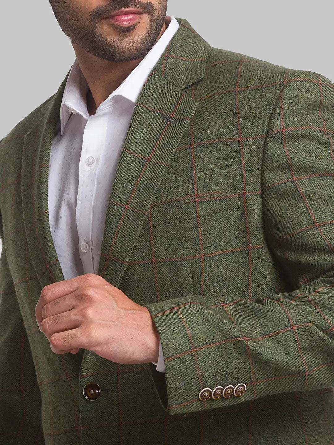 Men Regular Fit Brown Jacket