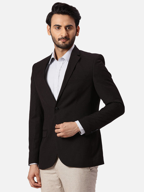 Park Avenue Men Black Structured Slim Fit Terylene Blazer – MyRaymond