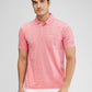 Park Avenue Pink Structure Slim Fit Cotton T-Shirt