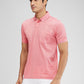 Park Avenue Pink Structure Slim Fit Cotton T-Shirt