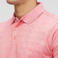 Park Avenue Pink Structure Slim Fit Cotton T-Shirt