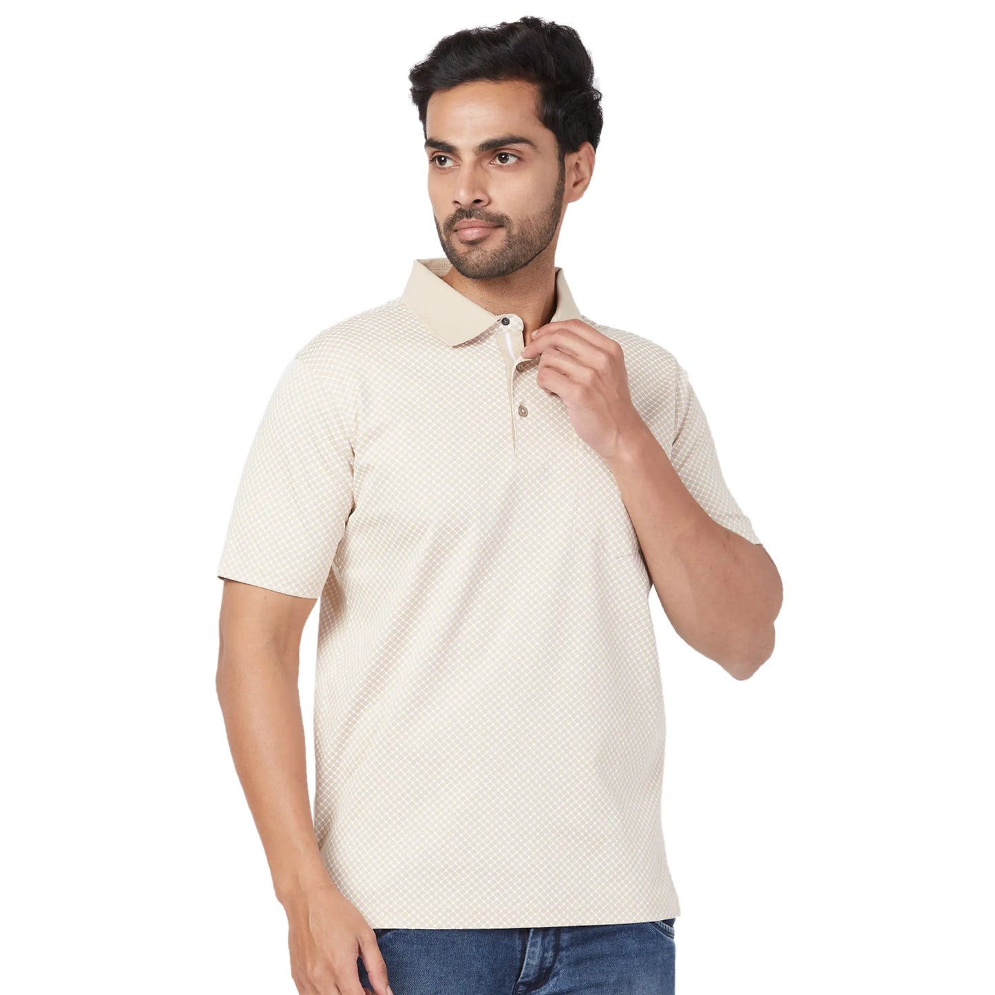 Park Avenue Men White Solid Slim Fit Cotton Round Neck T-Shirt