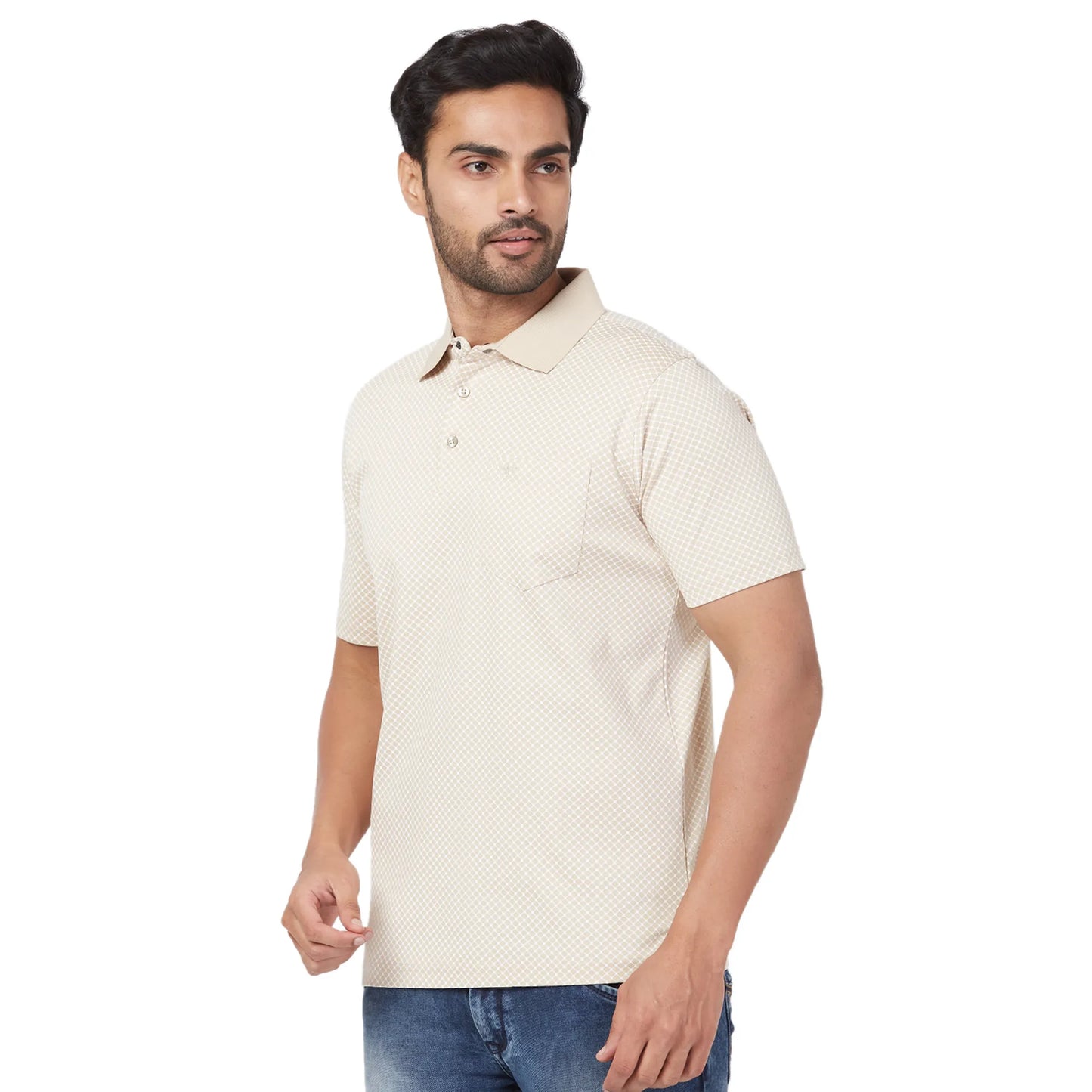 Park Avenue Men White Solid Slim Fit Cotton Round Neck T-Shirt