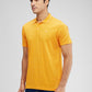 Park Avenue Yellow Stripe Slim Fit Cotton T-Shirt