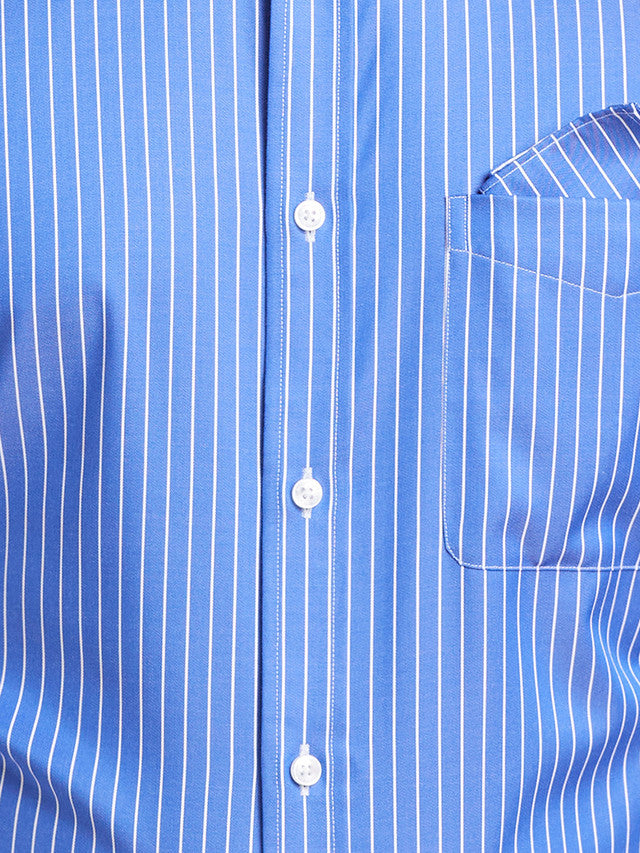 Park Avenue Blue Stripe Luxus Fit Cotton Formal Shirt