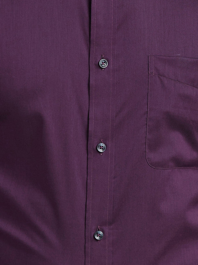 Park Avenue Purple Solid Luxus Fit Cotton Formal Shirt