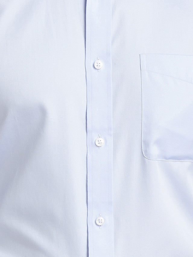 Park Avenue Blue Solid Luxus Fit Cotton Formal Shirt