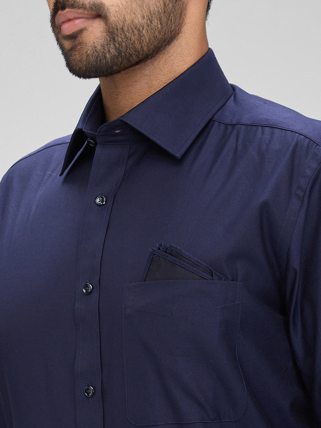 Park Avenue Men Blue Luxus Fit Solid Formal Shirt – MyRaymond