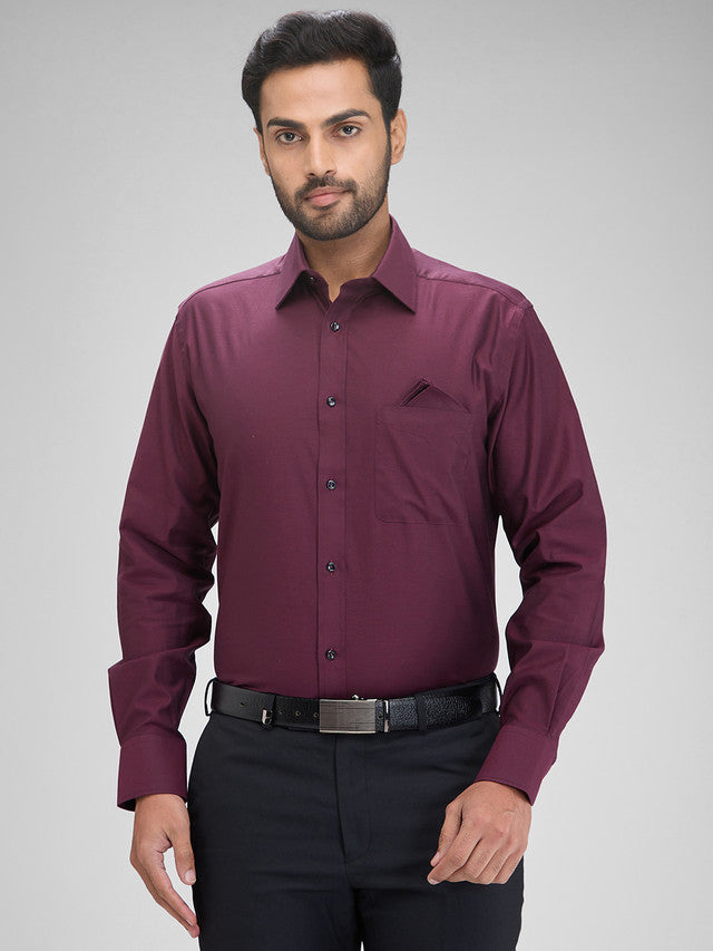 Maroon Variant Park Avenue Men Maroon Luxus Fit Solid Formal Shirt – MyRaymond