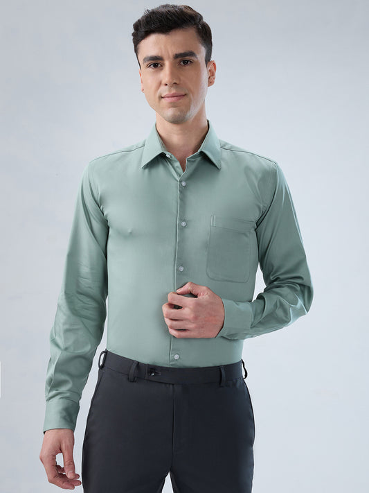 Park Avenue Green Formal Shirt