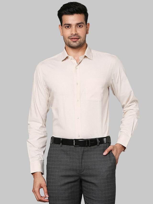 Park Avenue Beige Formal Shirt