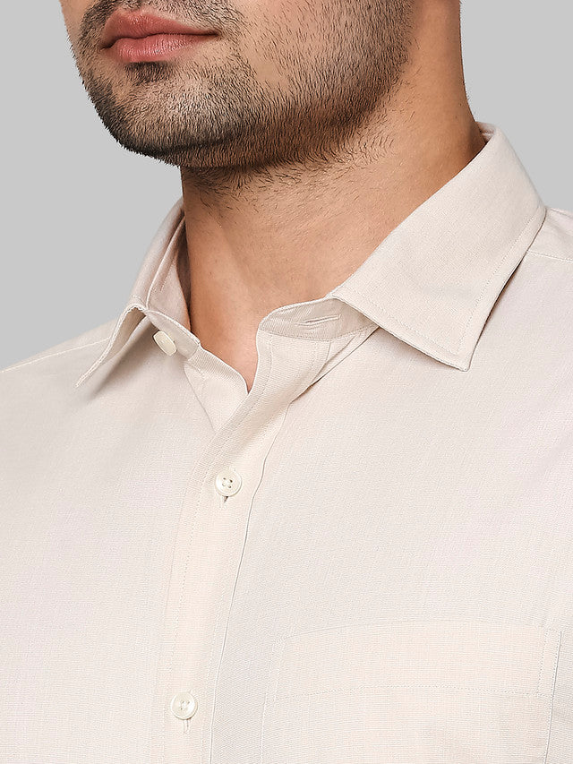 Park Avenue Beige Formal Shirt