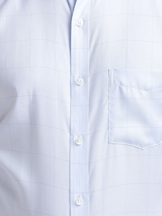 Park Avenue Blue Checks Regular Fit Cotton Formal Shirt