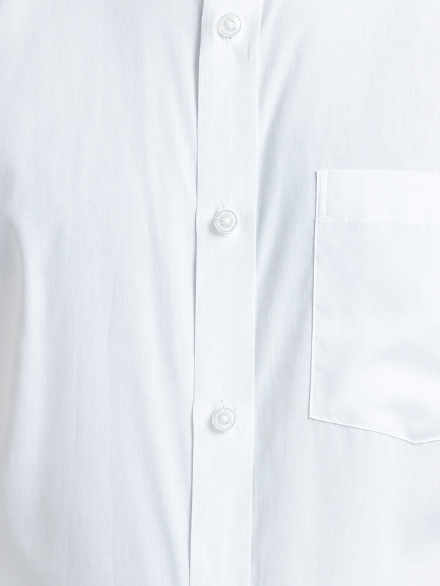 Park Avenue White Solid Regular Fit Cotton Formal Shirt