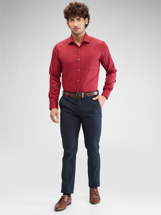 Park Avenue Maroon Formal Shirt