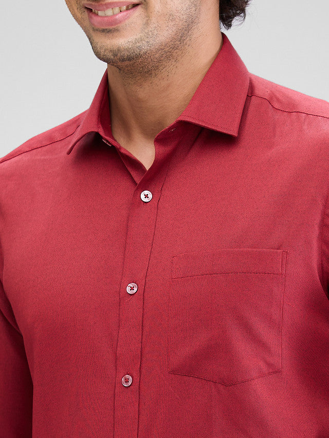 Park Avenue Maroon Formal Shirt